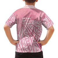 Breast Cancer Awareness Maori Family Matching Tank Maxi Dress and Hawaiian Shirt Kia Kaha Kia Maia Kia Manawanui LT7 - Polynesian Pride