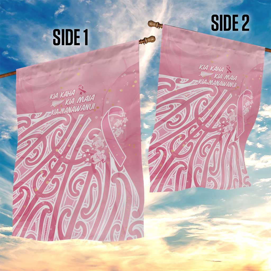 Breast Cancer Awareness Maori Garden Flag Kia Kaha Kia Maia Kia Manawanui - Polynesian Pride