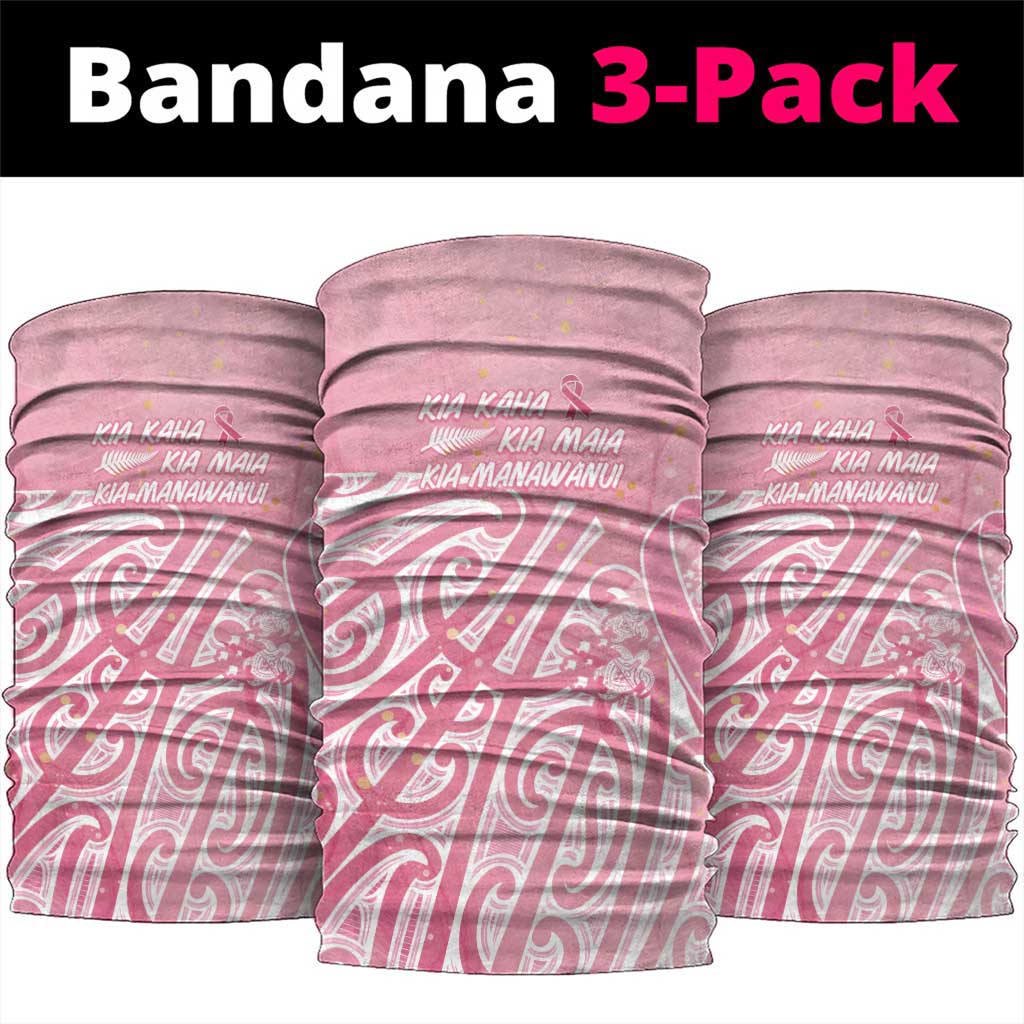 Breast Cancer Awareness Maori Neck Gaiter Kia Kaha Kia Maia Kia Manawanui - Polynesian Pride