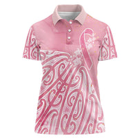 Breast Cancer Awareness Maori Women Polo Shirt Kia Kaha Kia Maia Kia Manawanui LT7 Female Pink - Polynesian Pride