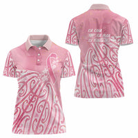 Breast Cancer Awareness Maori Women Polo Shirt Kia Kaha Kia Maia Kia Manawanui LT7 - Polynesian Pride