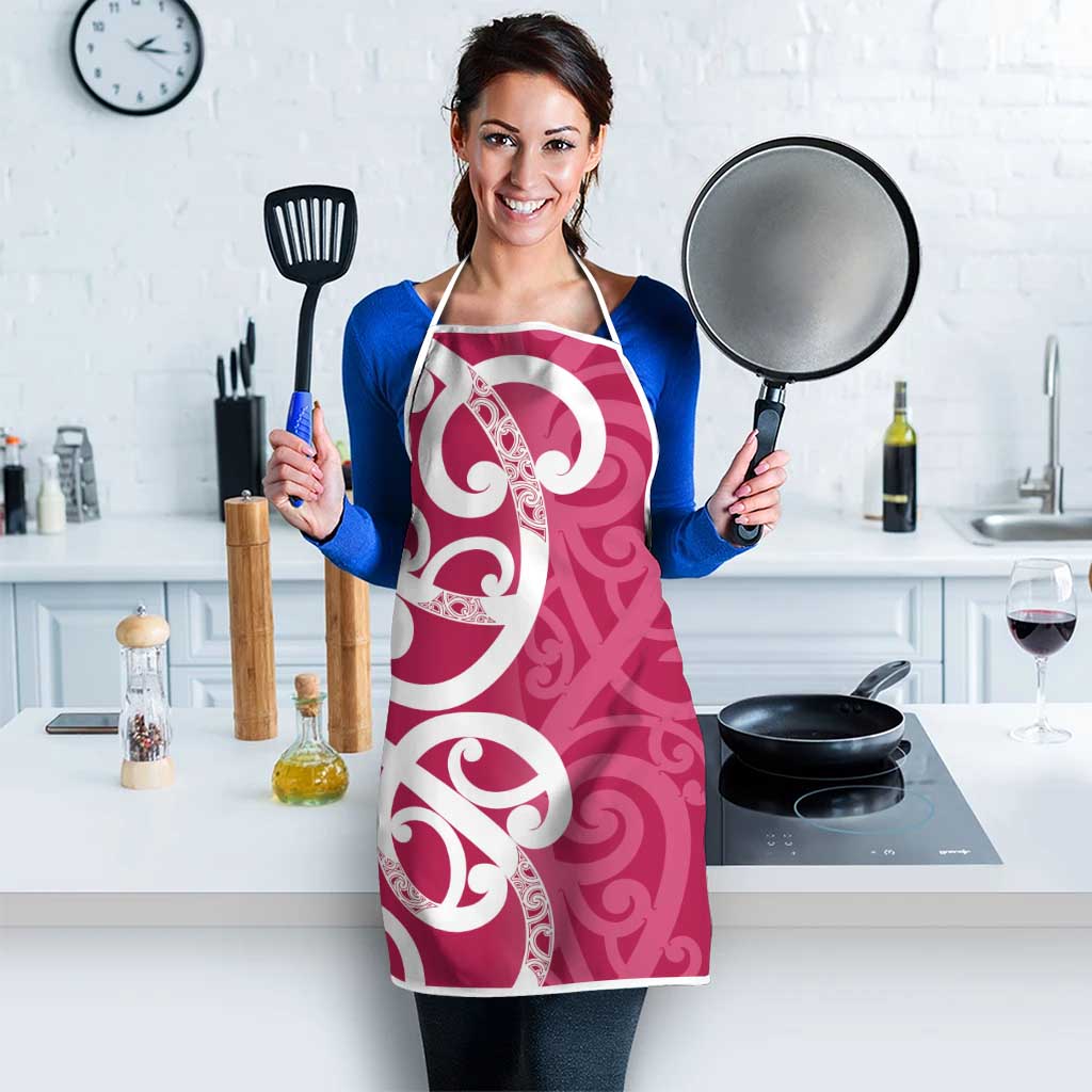 Breast Cancer Awareness Maori Apron Koru Kowhaiwhai - Polynesian Pride