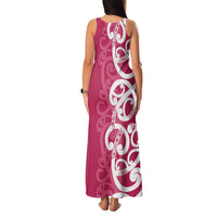 Breast Cancer Awareness Maori Family Matching Tank Maxi Dress and Hawaiian Shirt Koru Kowhaiwhai LT7 - Polynesian Pride