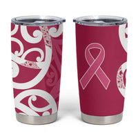 Breast Cancer Awareness Maori Tumbler Cup Koru Kowhaiwhai LT7 Pink - Polynesian Pride