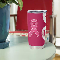 Breast Cancer Awareness Maori Tumbler Cup Koru Kowhaiwhai LT7 - Polynesian Pride