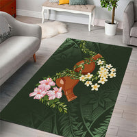 Aloha Hawaii Ipu Gourd Mix Maile Lei Area Rug Sage Green LT7 - Polynesian Pride