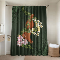 Aloha Hawaii Ipu Gourd Mix Maile Lei Bathroom Set Sage Green LT7 Shower Curtain Only Sage Green - Polynesian Pride