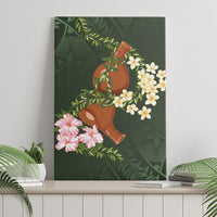 Aloha Hawaii Ipu Gourd Mix Maile Lei Canvas Wall Art Sage Green LT7 - Polynesian Pride