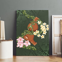 Aloha Hawaii Ipu Gourd Mix Maile Lei Canvas Wall Art Sage Green LT7 - Polynesian Pride