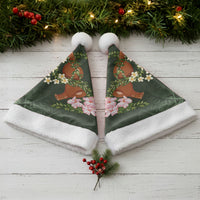 Aloha Hawaii Ipu Gourd Mix Maile Lei Christmas Santa Hat Sage Green LT7 - Polynesian Pride