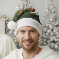 Aloha Hawaii Ipu Gourd Mix Maile Lei Christmas Santa Hat Sage Green LT7 - Polynesian Pride