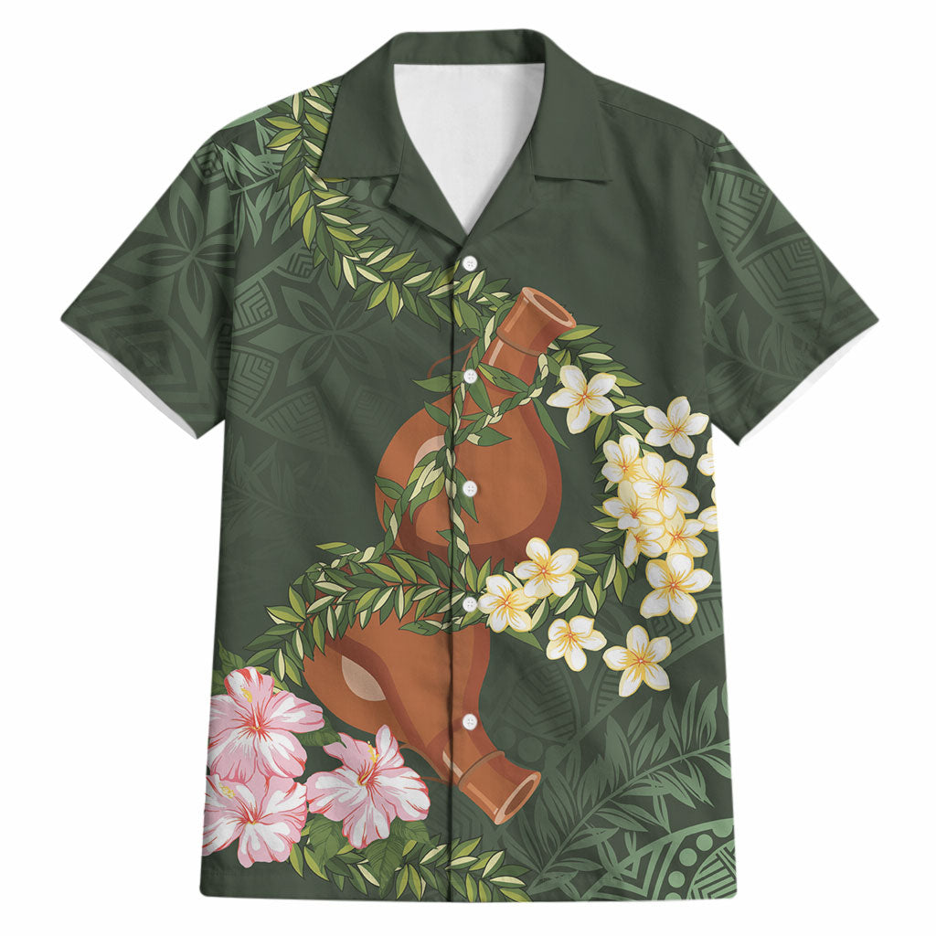 Aloha Hawaii Ipu Gourd Mix Maile Lei Hawaiian Shirt Sage Green LT7 Sage Green - Polynesian Pride
