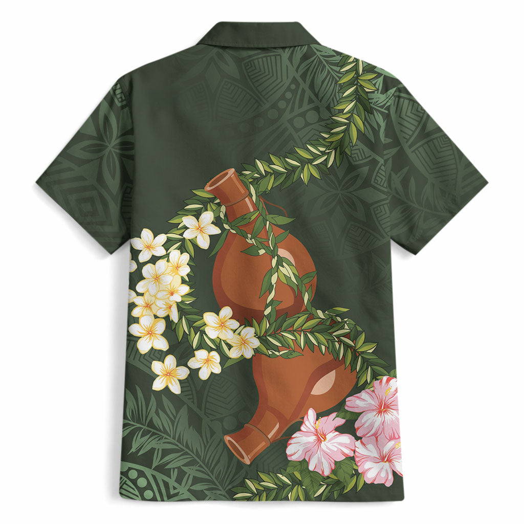 Aloha Hawaii Ipu Gourd Mix Maile Lei Hawaiian Shirt Sage Green LT7 - Polynesian Pride