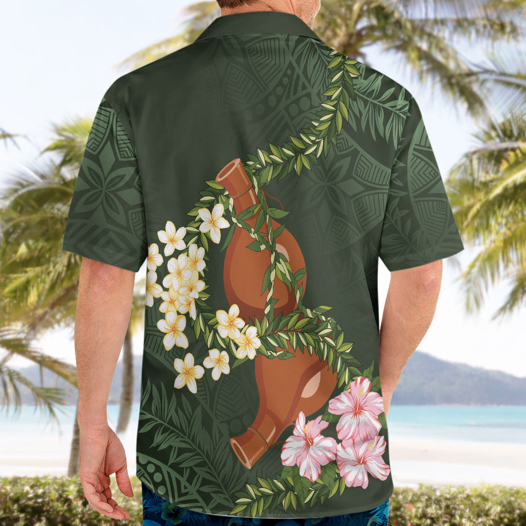 Aloha Hawaii Ipu Gourd Mix Maile Lei Hawaiian Shirt Sage Green LT7 - Polynesian Pride