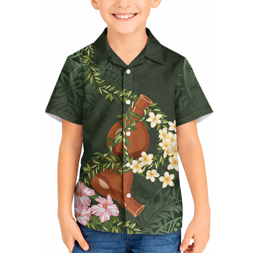 Aloha Hawaii Ipu Gourd Mix Maile Lei Hawaiian Shirt Sage Green LT7 - Polynesian Pride