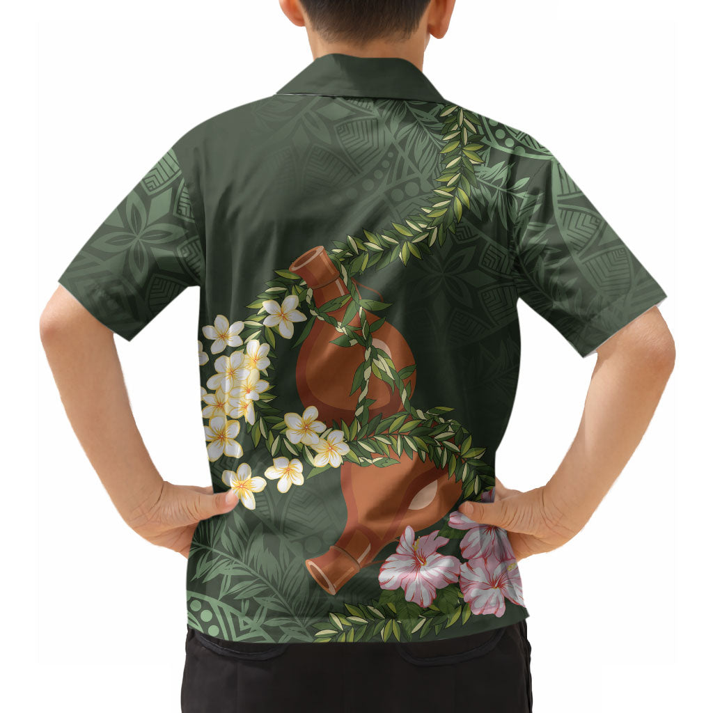 Aloha Hawaii Ipu Gourd Mix Maile Lei Hawaiian Shirt Sage Green LT7 - Polynesian Pride