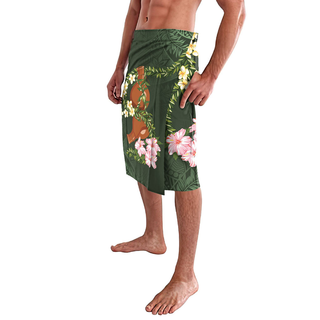 Aloha Hawaii Ipu Gourd Mix Maile Lei Lavalava Sage Green LT7 - Polynesian Pride