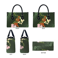 Aloha Hawaii Ipu Gourd Mix Maile Lei Leather Bag Sage Green LT7 - Polynesian Pride