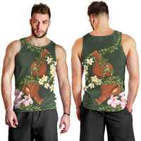 Aloha Hawaii Ipu Gourd Mix Maile Lei Men Tank Top Sage Green LT7 - Polynesian Pride