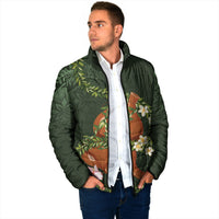 Aloha Hawaii Ipu Gourd Mix Maile Lei Padded Jacket Sage Green LT7 - Polynesian Pride