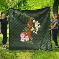 Aloha Hawaii Ipu Gourd Mix Maile Lei Quilt Sage Green LT7 - Polynesian Pride