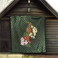 Aloha Hawaii Ipu Gourd Mix Maile Lei Quilt Sage Green LT7 - Polynesian Pride