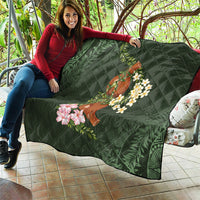 Aloha Hawaii Ipu Gourd Mix Maile Lei Quilt Sage Green LT7 - Polynesian Pride