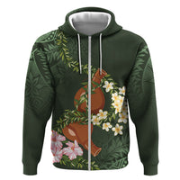 Aloha Hawaii Ipu Gourd Mix Maile Lei Zip Hoodie Sage Green LT7 Zip Hoodie Sage Green - Polynesian Pride