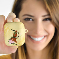 Aloha Hawaii Ipu Gourd Mix Kukui Nut Lei AirPods Case Lemon Yellow LT7 - Polynesian Pride