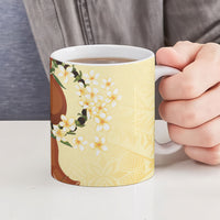 Aloha Hawaii Ipu Gourd Mix Kukui Nut Lei Ceramic Mug Lemon Yellow LT7 - Polynesian Pride