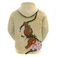 Aloha Hawaii Ipu Gourd Mix Kukui Nut Lei Hoodie Lemon Yellow LT7 - Polynesian Pride