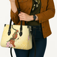 Aloha Hawaii Ipu Gourd Mix Kukui Nut Lei Leather Bag Lemon Yellow LT7 - Polynesian Pride