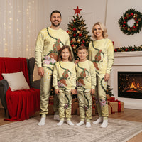 Aloha Hawaii Ipu Gourd Mix Kukui Nut Lei Christmas Pajama Set Lemon Yellow LT7 - Polynesian Pride