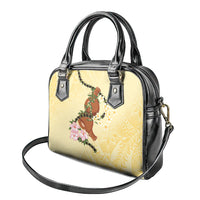 Aloha Hawaii Ipu Gourd Mix Kukui Nut Lei Shoulder Handbag Lemon Yellow LT7 - Polynesian Pride