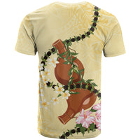 Aloha Hawaii Ipu Gourd Mix Kukui Nut Lei T Shirt Lemon Yellow LT7 - Polynesian Pride