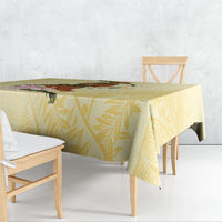 Aloha Hawaii Ipu Gourd Mix Kukui Nut Lei Tablecloth Lemon Yellow LT7 - Polynesian Pride