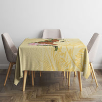 Aloha Hawaii Ipu Gourd Mix Kukui Nut Lei Tablecloth Lemon Yellow LT7 - Polynesian Pride