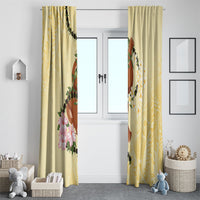 Aloha Hawaii Ipu Gourd Mix Kukui Nut Lei Window Curtain Lemon Yellow LT7 - Polynesian Pride
