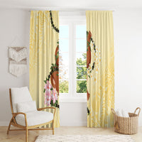Aloha Hawaii Ipu Gourd Mix Kukui Nut Lei Window Curtain Lemon Yellow LT7 - Polynesian Pride