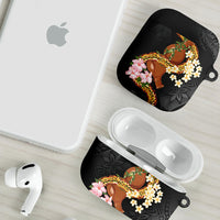 Aloha Hawaii Ipu Gourd Mix ʻĀkulikuli Lei AirPods Case Obsidian Black LT7 - Polynesian Pride
