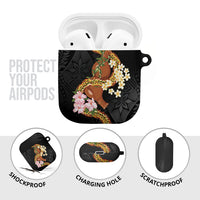 Aloha Hawaii Ipu Gourd Mix ʻĀkulikuli Lei AirPods Case Obsidian Black LT7 - Polynesian Pride