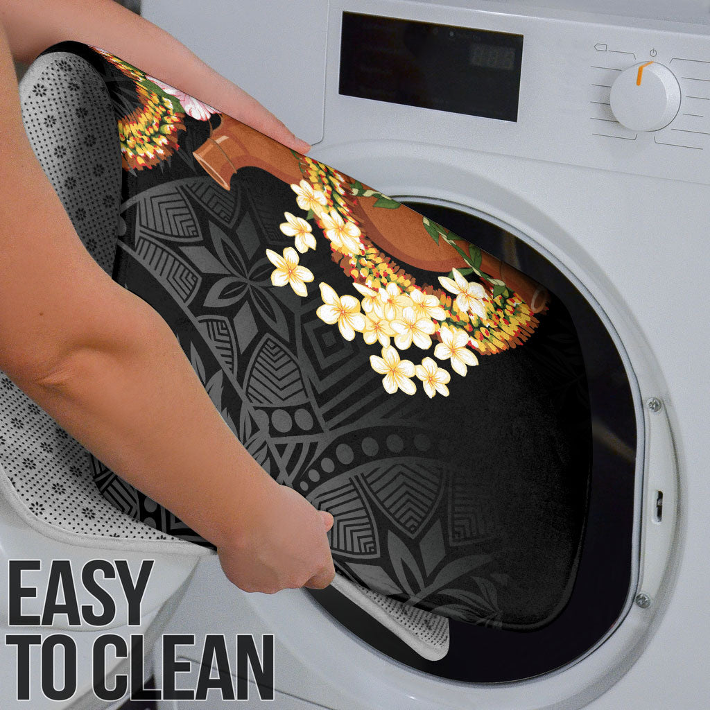 Aloha Hawaii Ipu Gourd Mix ʻĀkulikuli Lei Bathroom Set Obsidian Black LT7 - Polynesian Pride