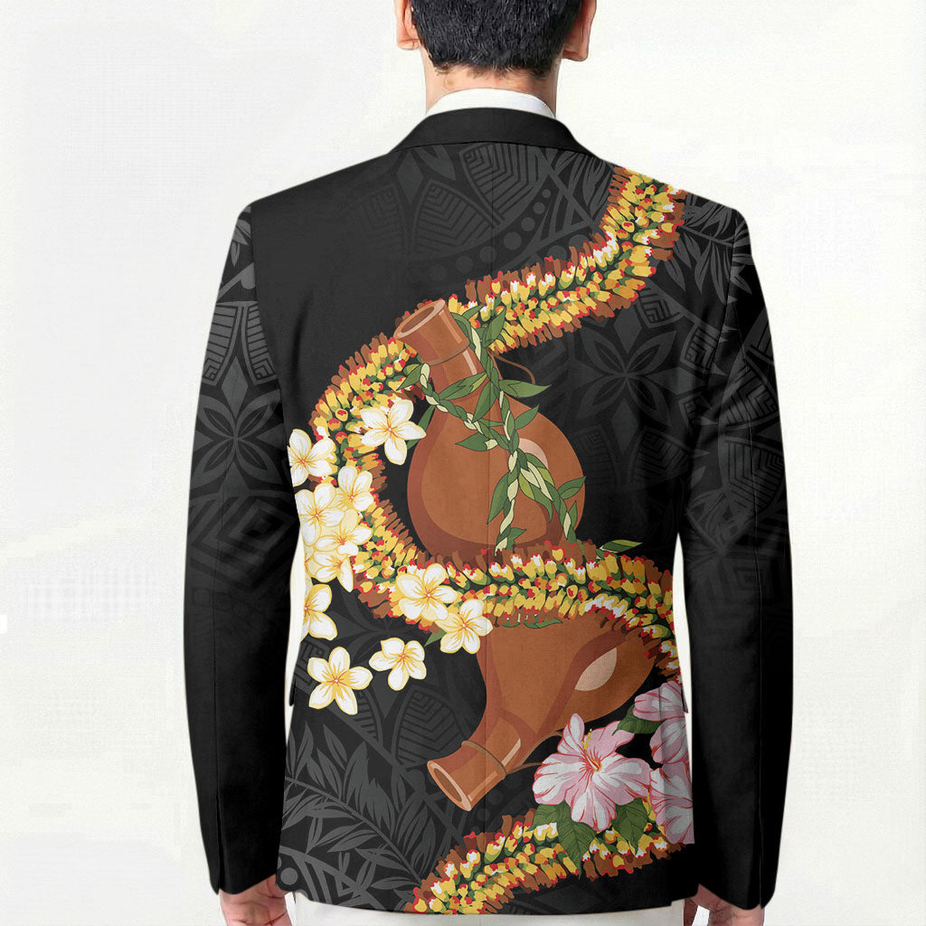 Aloha Hawaii Ipu Gourd Mix ʻĀkulikuli Lei Blazer Obsidian Black LT7 - Polynesian Pride