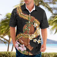 Aloha Hawaii Ipu Gourd Mix ʻĀkulikuli Lei Hawaiian Shirt Obsidian Black LT7 - Polynesian Pride