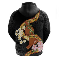 Aloha Hawaii Ipu Gourd Mix ʻĀkulikuli Lei Hoodie Obsidian Black LT7 - Polynesian Pride