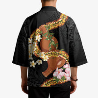 Aloha Hawaii Ipu Gourd Mix ʻĀkulikuli Lei Kimono Obsidian Black LT7 - Polynesian Pride