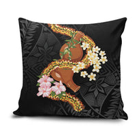 Aloha Hawaii Ipu Gourd Mix ʻĀkulikuli Lei Pillow Cover Obsidian Black LT7 Obsidian Black - Polynesian Pride