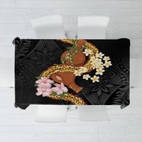 Aloha Hawaii Ipu Gourd Mix ʻĀkulikuli Lei Tablecloth Obsidian Black LT7 Obsidian Black - Polynesian Pride