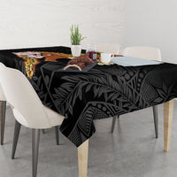 Aloha Hawaii Ipu Gourd Mix ʻĀkulikuli Lei Tablecloth Obsidian Black LT7 - Polynesian Pride