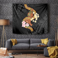 Aloha Hawaii Ipu Gourd Mix ʻĀkulikuli Lei Tapestry Obsidian Black LT7 Obsidian Black - Polynesian Pride